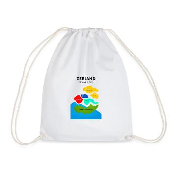 Zeeland Color Map - Drawstring Bag - white - Front