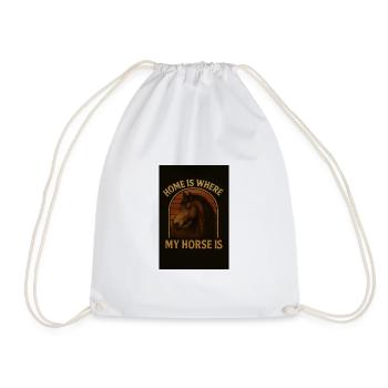 La maison est là où se trouve mon cheval - Sac de sport léger - blanc - Devant