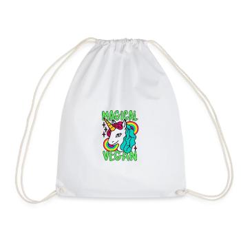 Licorne magique Go Vegan - Sac de sport léger - blanc - Devant