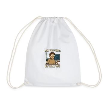 May The Source Be With You - Drawstring Bag - white - Front