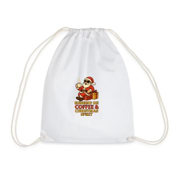 Santa Kaffee Weihnachtsgeist - Turnbeutel - Weiß - Vorne