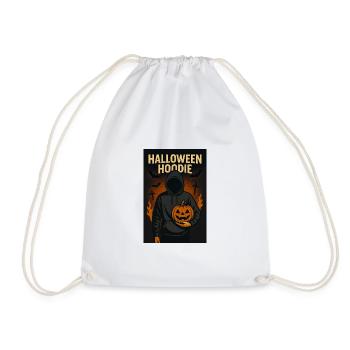 Sweat à capuche d’Halloween avec citrouille - Sac de sport léger - blanc - Devant
