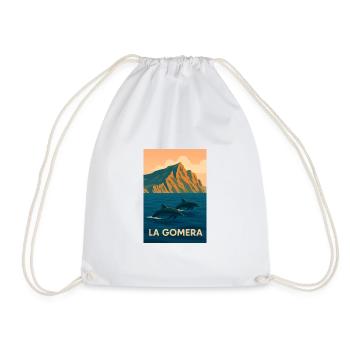 La Gomera Dolphins - Drawstring Bag - white - Front