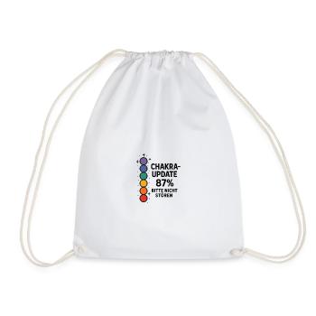 CHAKRA UPDATE 87% – Do Not Disturb - Drawstring Bag - white - Front