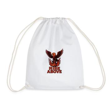 Rise Above – Strength and Glory - Drawstring Bag - white - Front
