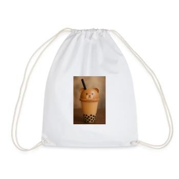Bear Lid Bubble Tea Cup Design - Turnbeutel - Weiß - Vorne