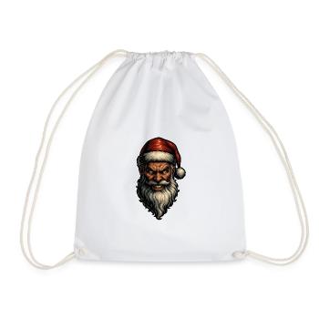 Dark Santa Claus Grimace - Drawstring Bag - white - Front