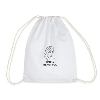 Simply_Beautiful - Drawstring Bag - white - Front