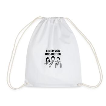 Einer_von_uns_bist_du - Drawstring Bag - white - Front