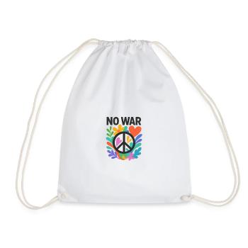 Rêve de paix Pas de guerre Cercle de fleurs - Sac de sport léger - blanc - Devant