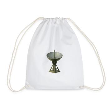 Antenne parabolique rétro motif vintage - Sac de sport léger - blanc - Devant