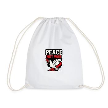 Peace Not War - Drawstring Bag - white - Front