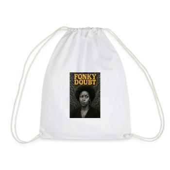 Portrait Afro Funky Doubt - Drawstring Bag - white - Front