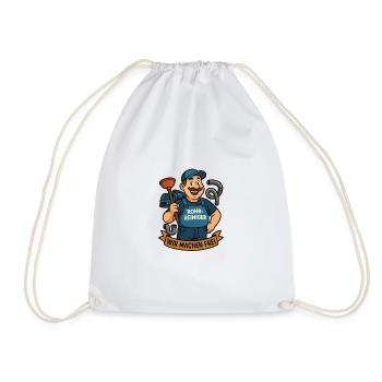 Rohrreiniger Hero Wir Machen Frei - Drawstring Bag - white - Front
