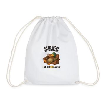 Je ne suis pas ivre DÉTENDUE - Sac de sport léger - blanc - Devant