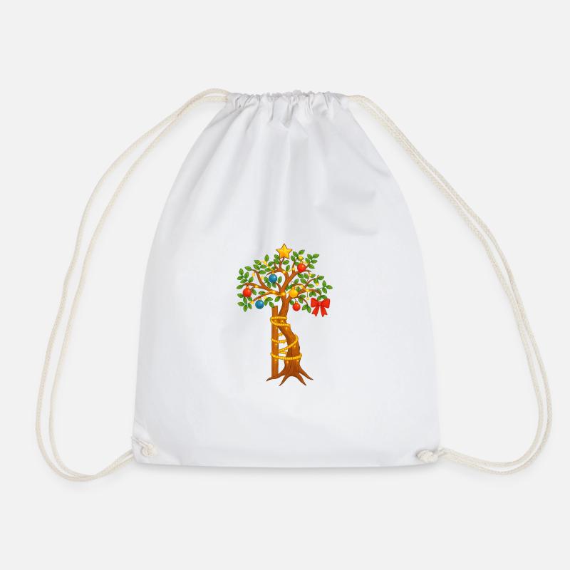 Andry's little tree in Christmas - Drawstring Bag - white