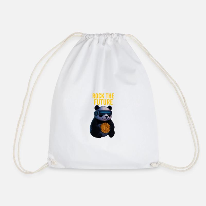 Rock the Future Panda Bitcoin - Turnbeutel - Weiß