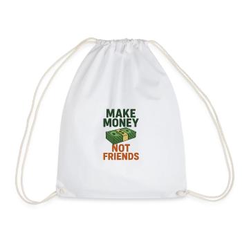 L’argent au lieu d’amis qui disent design - Sac de sport léger - blanc - Devant