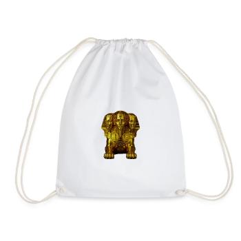 Golden Trihead Sphinx - Drawstring Bag - white - Front