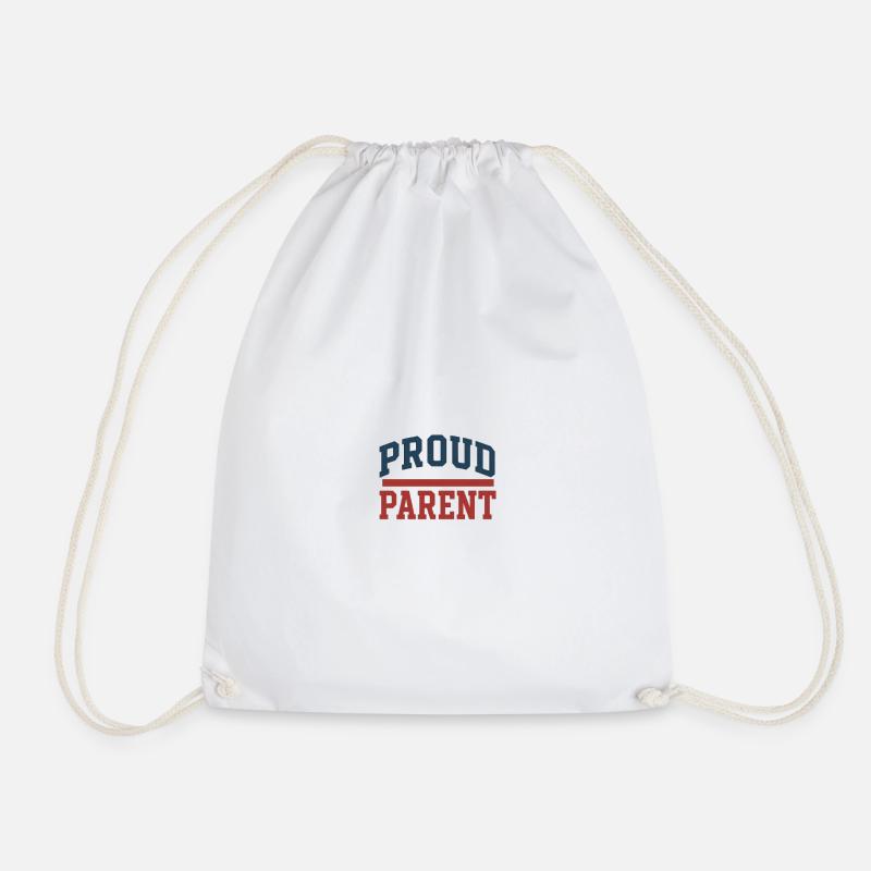 Proud parent - Drawstring Bag - white