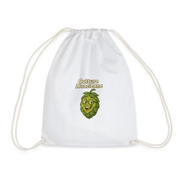 Alsatian culture: Hop mascot - Drawstring Bag - white - Front