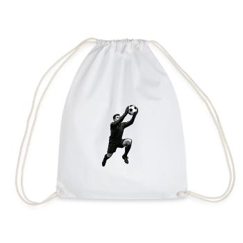 Illustration d’attaque de beach-volley, monochrome - Sac de sport léger - blanc - Devant