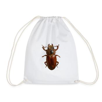 Bronze Bug Crest - Drawstring Bag - white - Front
