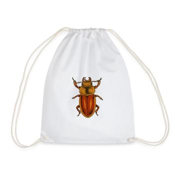 Kunstdruck „Crimson Bug“ - Turnbeutel - Weiß - Vorne