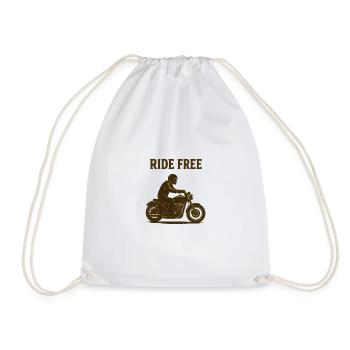 Silhouette moto sans conduite - Sac de sport léger - blanc - Devant