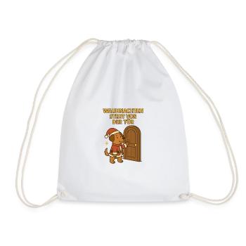 Noël approche à grands pas – Christmas Dog - Sac de sport léger - blanc - Devant