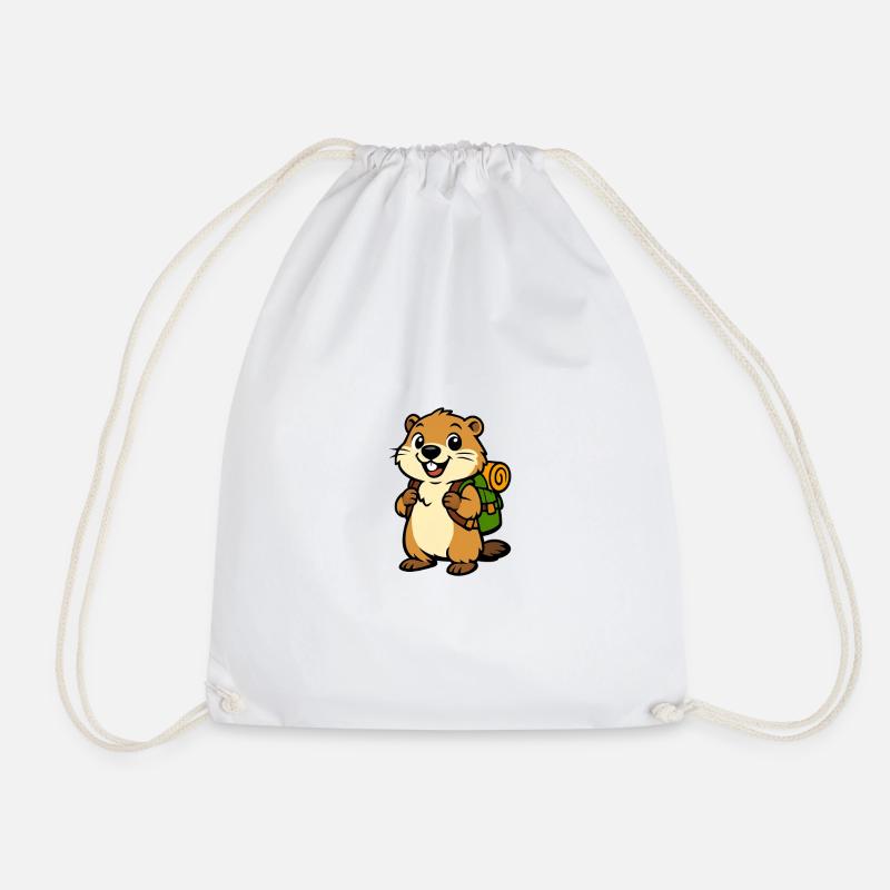 Marmot Hiking Animal Mountain - Drawstring Bag - white