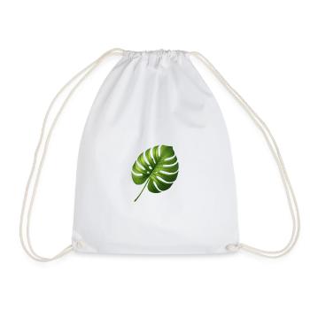 Feuille de Monstera Scintillant Vert Tropical - Sac de sport léger - blanc - Devant