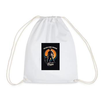 Heroes without a cape: Dad - Drawstring Bag - white - Front