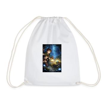 The search for the right path - Drawstring Bag - white - Front