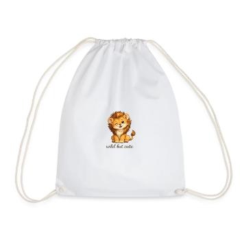 L’enfant lion sauvage et mignon - Sac de sport léger - blanc - Devant
