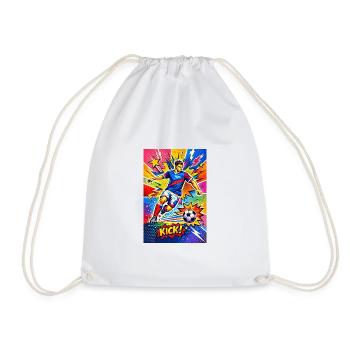Explosion du football pop art - Sac de sport léger - blanc - Devant