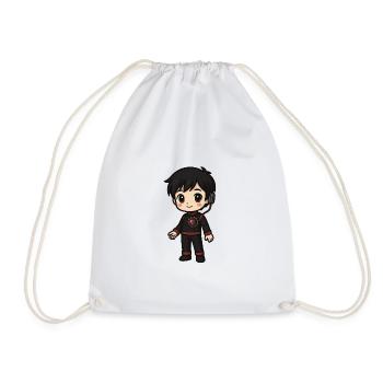 Chibi Gamer Gear Core & Headset - Drawstring Bag - white - Front