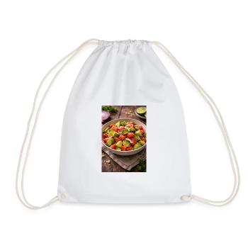 Avocado Tomato Salad - Drawstring Bag - white - Front