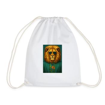 Lion élégant et raffiné - Sac de sport léger - blanc - Devant