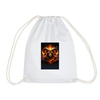 Ram - Drawstring Bag - white - Front