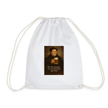 Martin Luther + Bière + Expression - Sac de sport léger - blanc - Devant