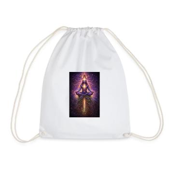 Cosmic Meditation Light Flow - Drawstring Bag - white - Front