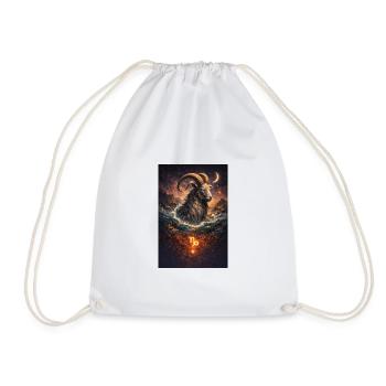 Capricorn - Drawstring Bag - white - Front