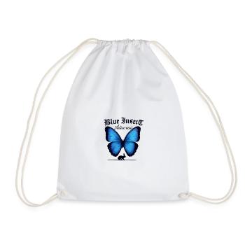 Blauer Schmetterling Naturstil Fans Geschenkidee - Turnbeutel - Weiß - Vorne
