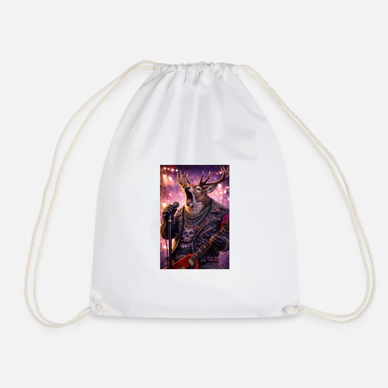 RockyZoo6 - Drawstring Bag - white