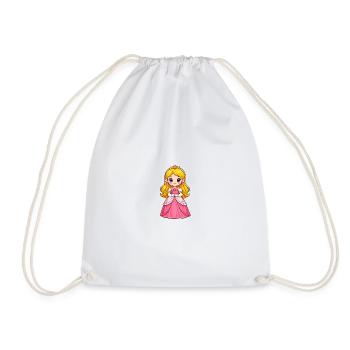 Petite Princesse en Rose - Sac de sport léger - blanc - Devant