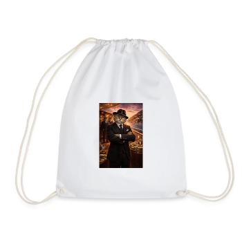 Chat sur le yacht - Sac de sport léger - blanc - Devant
