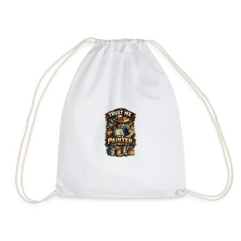 Trust me I paint walls - Drawstring Bag - white - Front