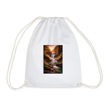 Cascade sous le soleil du soir - Sac de sport léger - blanc - Devant