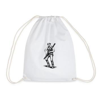 Bassoonist in vintage style - Drawstring Bag - white - Front